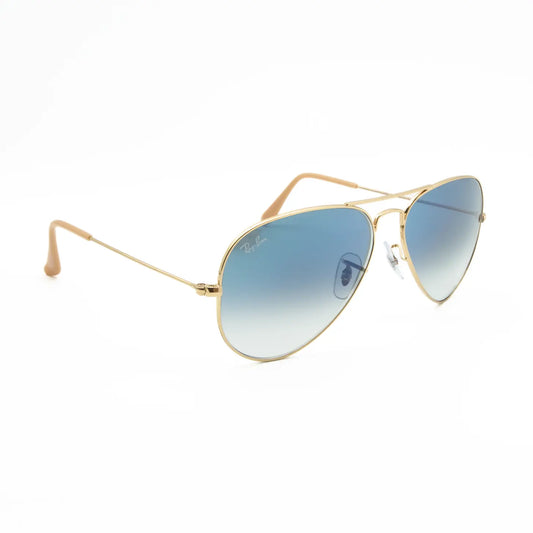 Occhiale da sole Ray-Ban Aviator large metal RB3025 001/3F Oro/Light blue
