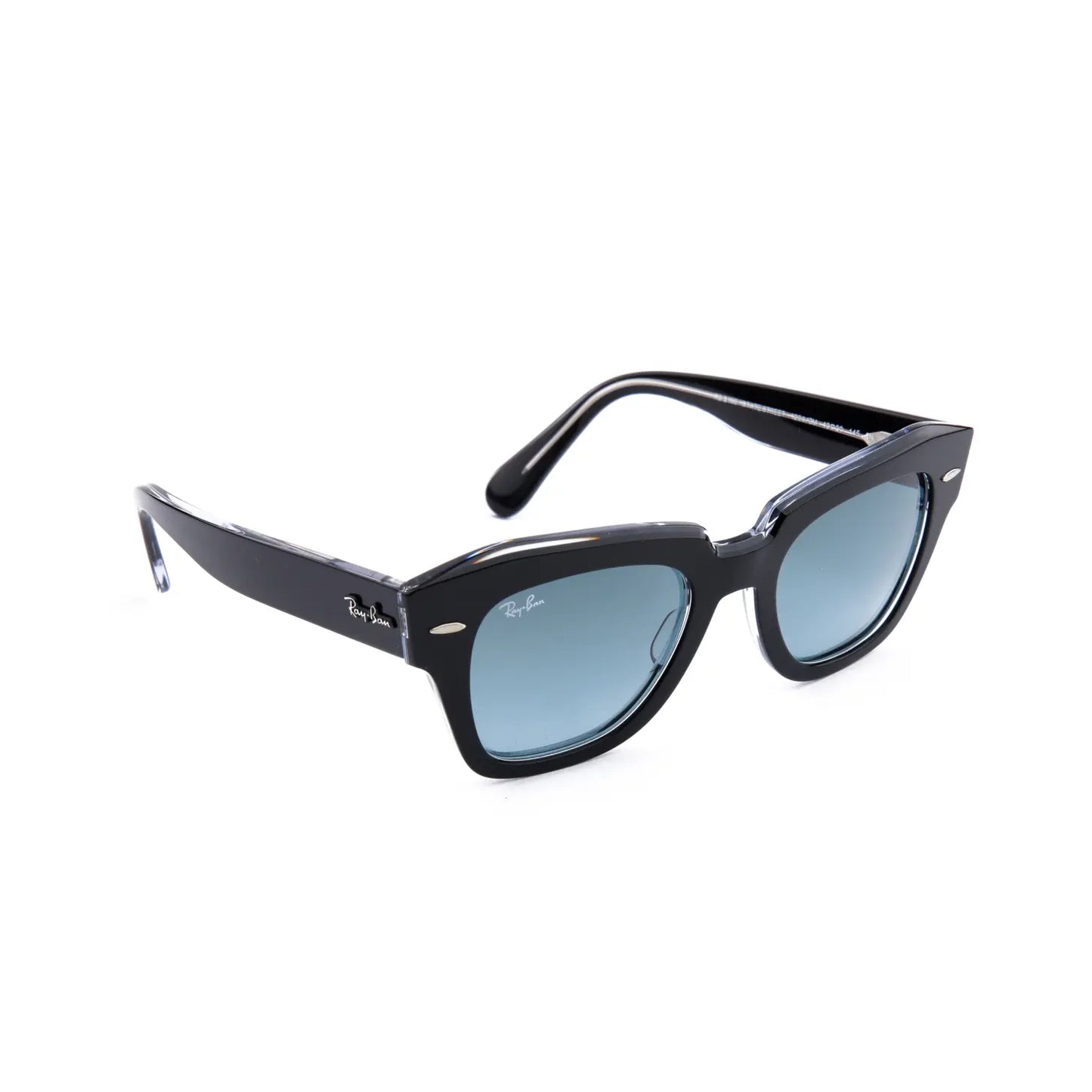 Occhiale da sole Ray-Ban State street RB2186 12943M Black on Transparent