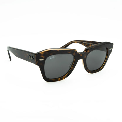 Occhiale da sole Ray-Ban State street RB2186 1292B1 Havana su marrone trasparente