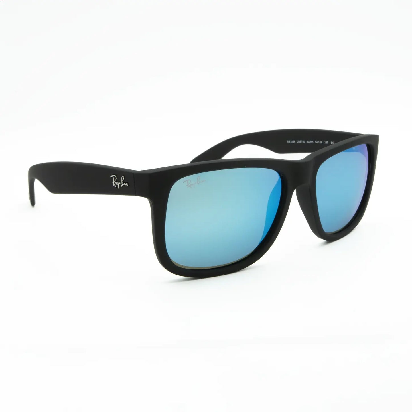 Occhiale da sole Ray-Ban Justin RB4165 622/55 Matt Black/Blue Mirror