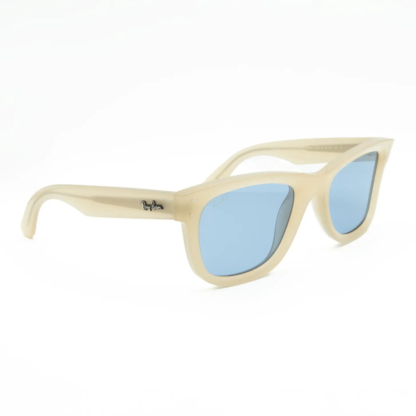 Occhiale da sole Ray-Ban Wayfarer Reverse RBR0502S 678072 Beige opalino/ Azzurro