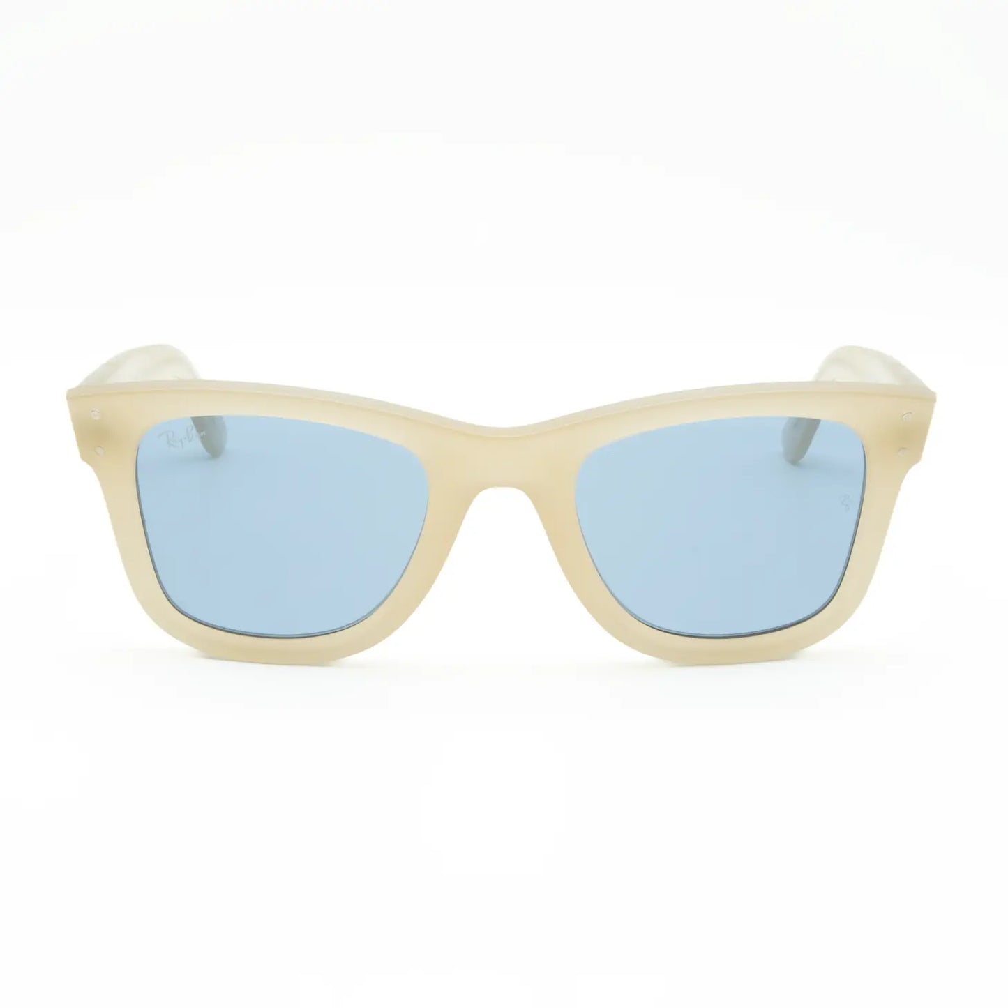 Occhiale da sole Ray-Ban Wayfarer Reverse RBR0502S 678072 Beige opalino/ Azzurro