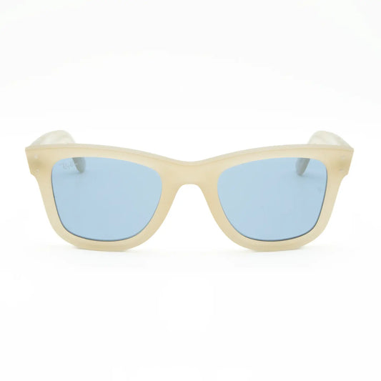 Occhiale da sole Ray-Ban Wayfarer Reverse RBR0502S 678072 Beige opalino/ Azzurro